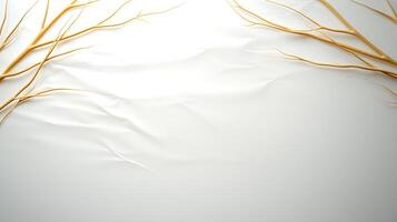 White paper with branches and leaves on it photo