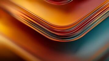 Abstract colorful background with a curved edge photo