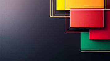 Colorful abstract background with squares and lines photo