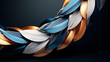A colorful wreath made of metal and plastic photo