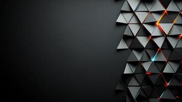 Abstract background with triangles and light photo