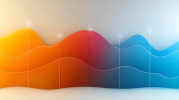 Abstract background with colorful waves and lines photo