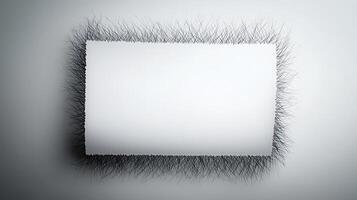 A piece of paper with a piece of hair on it photo
