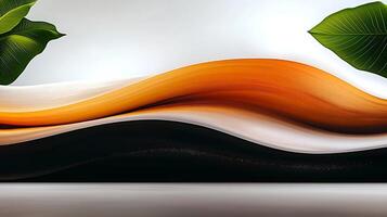 A large wave of orange and black photo