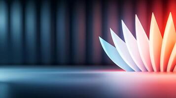Abstract background with colorful paper flowers photo