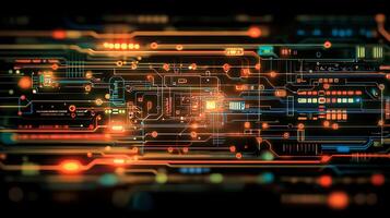 An abstract image of a circuit board photo