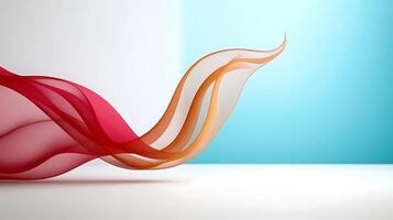 Abstract background with red and orange wave photo