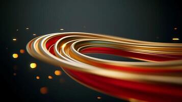 Abstract background with gold and red lines photo