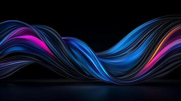 Abstract background with colorful waves photo