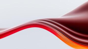 A red and orange wave on a white background photo