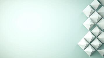 3d rendering of white paper cubes on a light background photo