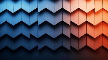 A blue and orange background with a geometric pattern photo