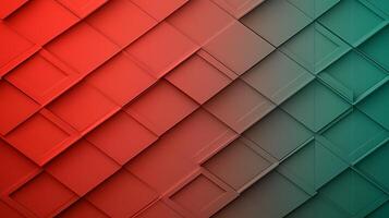 A red and green background with squares photo