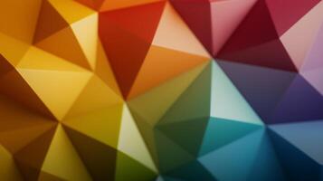 Colorful geometric background with triangles photo