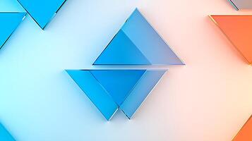 3d geometric background with triangles photo