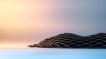 3d rendering of a black mesh on a white background photo