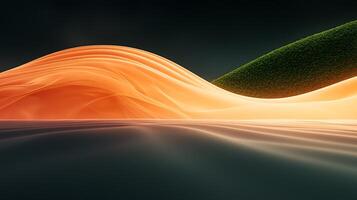 An abstract image of waves and green grass photo