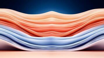 A stack of colorful paper with waves photo