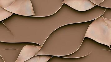 A brown and gold abstract background with wavy lines photo
