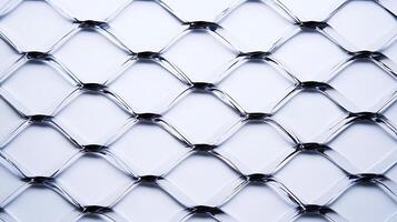 Close-up of a textured metallic mesh surface with reflective properties and geometric patterns photo