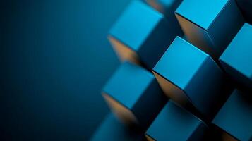 Blue cubes background with a black background photo