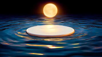 A white object floating in the water photo
