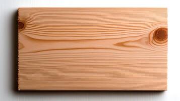 A piece of wood with a white background photo