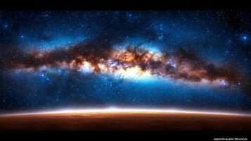 The milky way over mars photo