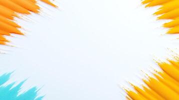 Colorful paint splashes on white background photo