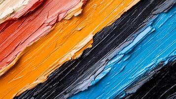 A close up of a painting with many colors photo
