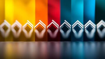 Abstract background with colorful lines and shapes photo