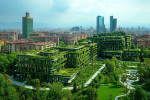 Bosco verticale creating green skyscrapers in milan promoting sustainable architecture photo
