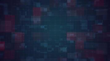 Abstract loop glowing cyan and red disco party wall abstract background video