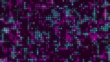 Abstract loop glowing purple and cyan disco wall abstract background. video