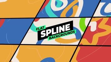 Flat Spline Backgrounds motion_graphic