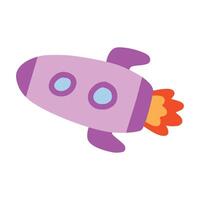 Spaceship with children style vector