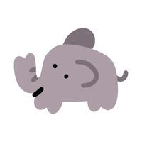Elephant with children style vector