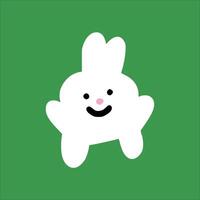 Rabbit with children style vector