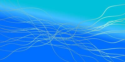Abstract turquoise background wave beams. Blue gradient background with blurred white motion curves. Banner presentation design illustration. Blue base for website, print vector