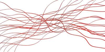 random chaotic abstract wavy curved lines red wire on a white simple background for web designe vector