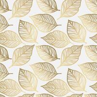 Seamless leaf pattern color mocha mousse and beige vector