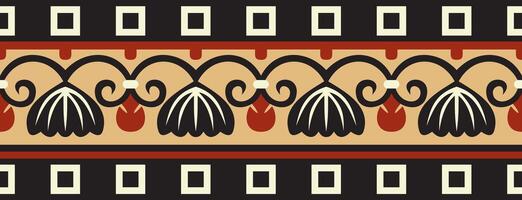 colored seamless ornament of ancient Greece. Classic Endless pattern frame border Roman Empire vector