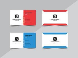 creative business card design 2 color variant vector