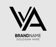 v a logo design design vector