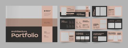 architecture portfolio and landscape portfolio layout portfolio presentation vector