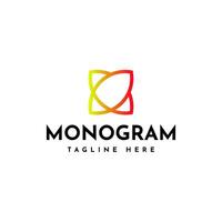 Concept design template for abstract monogram letter X monogram geometric logo vector