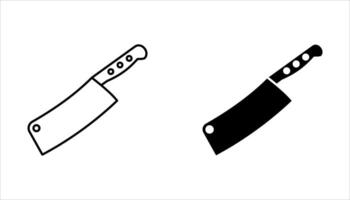 knife icon set vector