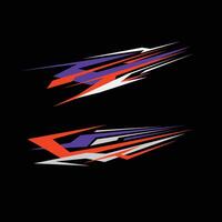 decal livery design for racing car body wrap with sharp line style vector