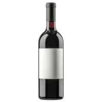 sleek wine bottle with blank label, perfect for customization isolated on transparent background png