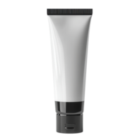 Moisturizing cream tube with sleek design and black cap isolated on transparent background png